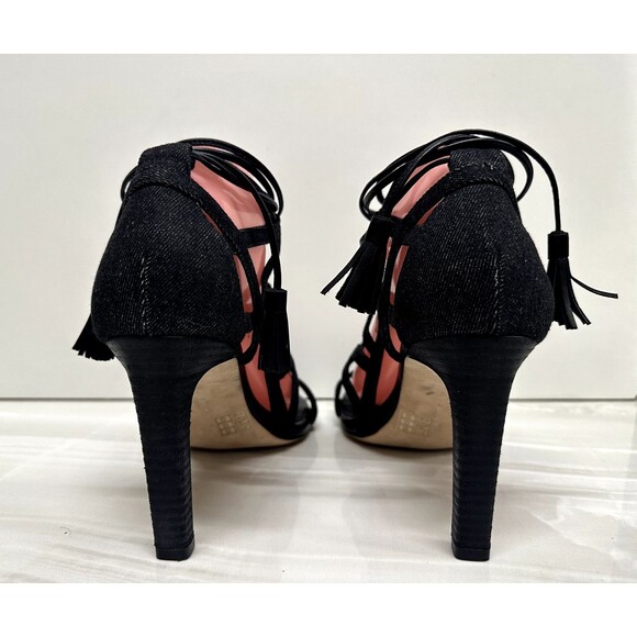 Elie Tahari women EU 40 US 10 textile upper strappy gladiator open toe sandal - Picture 6 of 12